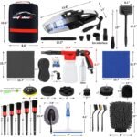 AUTODECO 43-teiliges Autowasch-Set mit Vakuum & Mopp – Bild 9