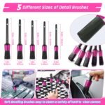 47-teiliges Autodetailing-Set mit Staubsauger – Rosa – Bild 3