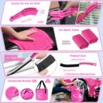 47-teiliges Autodetailing-Set mit Staubsauger – Rosa – Bild 5