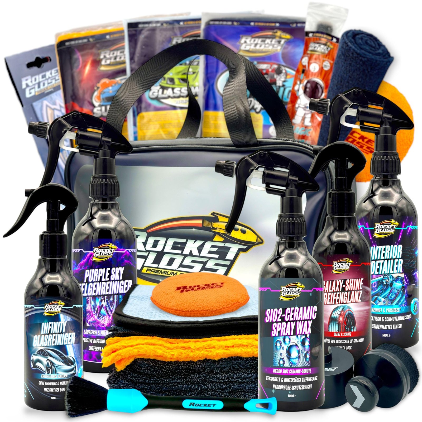 91esYwrOtyL Autopflege Set 17-teilig Rocket Performance Bag – Detailing – Bild 1